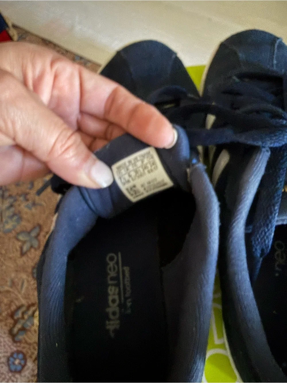 adidas Navy Suede Sneakers with White Stripes